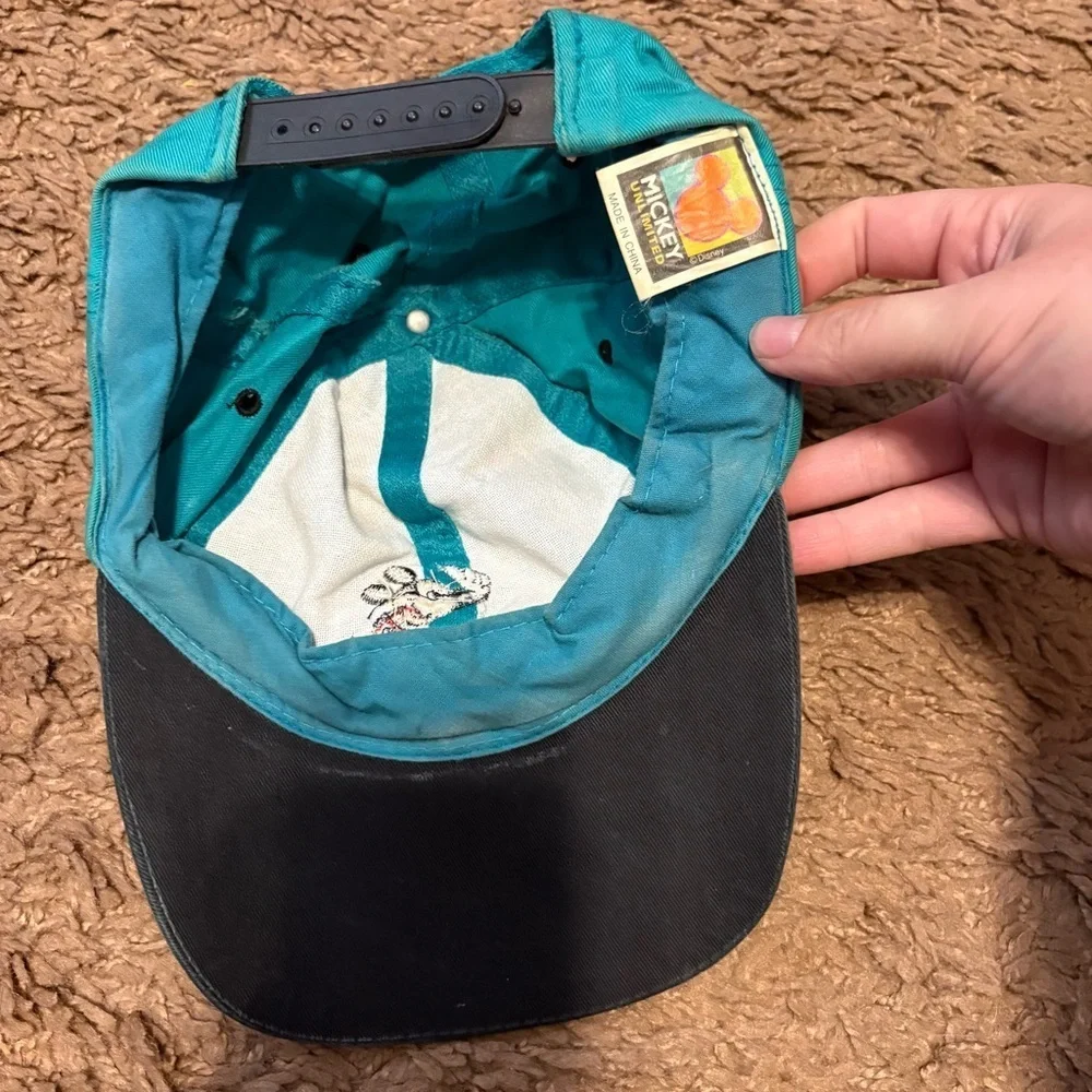 Vintage Mickey Mouse Unlimited SnapBack Colorful Hat 90s Blue Yellow Bold